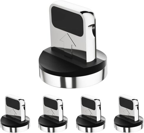 5 قطع USB-C 1Pin رؤوس موصلات مغناطيسية للأجهزة من النوع C، أطراف كابل هاتف مغناطيسي لهاتف Samsung Galaxy S8 S8 Plus، Google Pixel/Pixel XL، Nexus 6P/5X، OnePlus in Kuwait