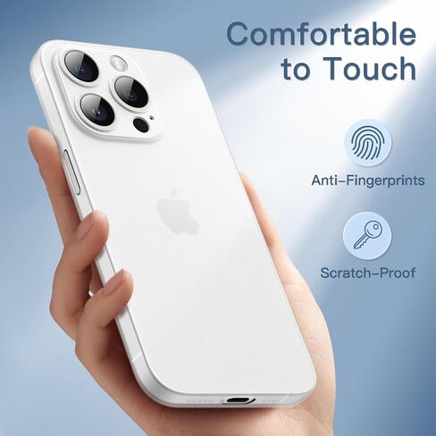 حافظة JETech رفيعة للغاية (0.35 مم) لهاتف iPhone 14 Pro مقاس 6.1 بوصة، غطاء عدسة الكاميرا حماية كاملة، حافظة خفيفة الوزن غير لامعة من البولي بروبيلين، تدعم الشحن اللاسلكي (أسود) in Saudi Arabia