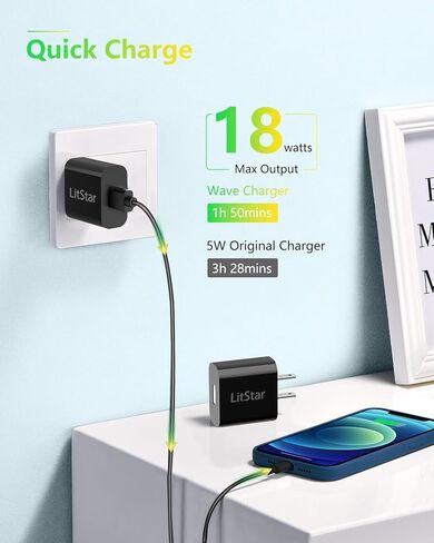 شاحن حائط USB 5V 3A 2A AC محول الطاقة للهاتف اللوحي والأجهزة الأخرى ذات الصلة التي تعمل بمنفذ USB شحن سريع 3.0 شحن سريع in Kuwait