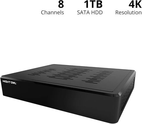 Night Owl 8 قنوات سلكية 4K UHD Bluetooth Home Security DVR مع قرص صلب 1 تيرابايت (إضافة ما يصل إلى 8 كاميرات) in Kuwait