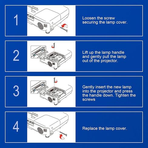 ELPLP60 ELPLP61 PowerLite for Epson 420 425W 905 92 93 95 96W 1835 430 435W 915W D6150 Projector Replacement Lamp Bulb with Housing in Kuwait