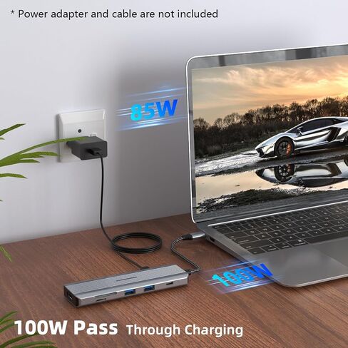 TOTU Docking Station, 9 in 1 USB C Hub Adapter for USB C Laptops and Other Type C Devices (4K HDMI, 2*USB 3.0 Type-A, USB-C Data Transfer Port, 2*USB 2.0 Type-A, SD/TF, USB C PD) in Saudi Arabia