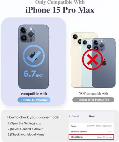 GVIEWIN Magnetic for iPhone 15 Pro Max Case with Screen Protector + Camera Protector, [Compatible with MagSafe] [10FT Drop Protection] Clear Floral Phone Cover Women for 15 ProMax(Autumnal Begonia) in Saudi Arabia