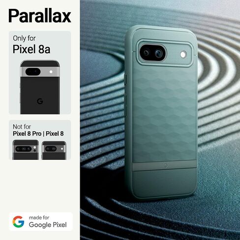 Caseology Parallax for Google Pixel 8a Case 5G [3D Ergonomic Design](2024) - Matte Black in Saudi Arabia
