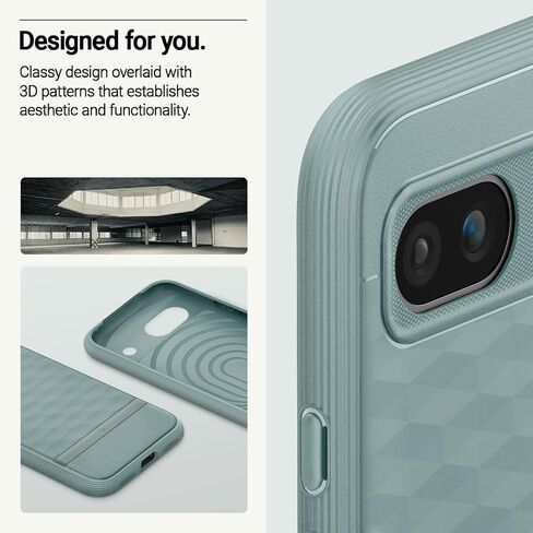 Caseology Parallax for Google Pixel 8a Case 5G [3D Ergonomic Design](2024) - Matte Black in Saudi Arabia