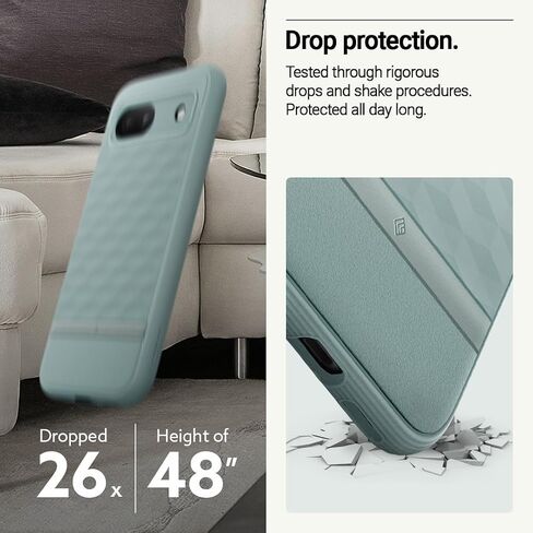 Caseology Parallax for Google Pixel 8a Case 5G [3D Ergonomic Design](2024) - Matte Black in Saudi Arabia