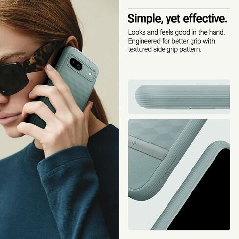 Caseology Parallax for Google Pixel 8a Case 5G [3D Ergonomic Design](2024) - Matte Black in Saudi Arabia