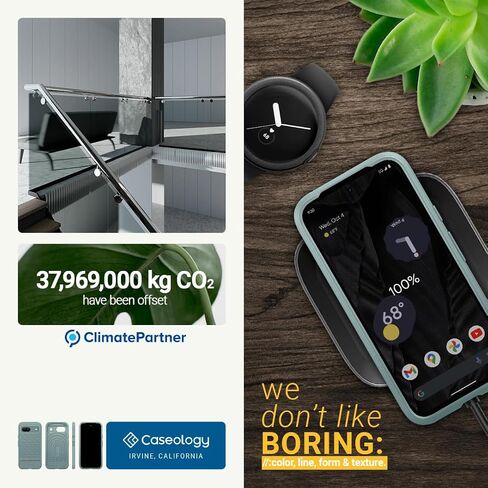 Caseology Parallax for Google Pixel 8a Case 5G [3D Ergonomic Design](2024) - Matte Black in Saudi Arabia
