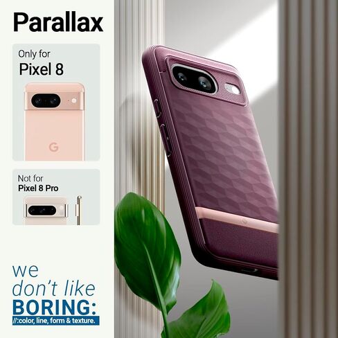Caseology Parallax for Google Pixel 8a Case 5G [3D Ergonomic Design](2024) - Matte Black in Saudi Arabia