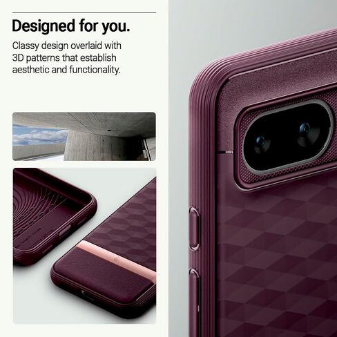 Caseology Parallax for Google Pixel 8a Case 5G [3D Ergonomic Design](2024) - Matte Black in Saudi Arabia