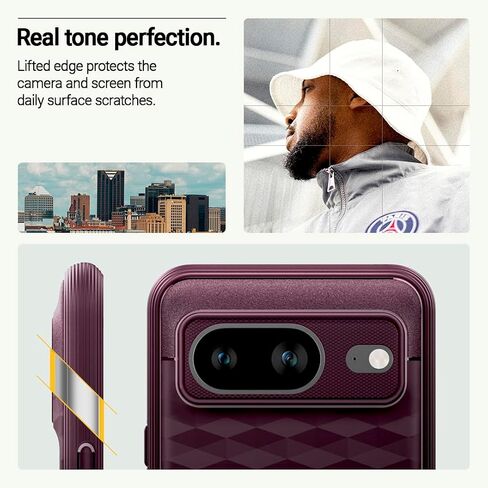 Caseology Parallax for Google Pixel 8a Case 5G [3D Ergonomic Design](2024) - Matte Black in Saudi Arabia