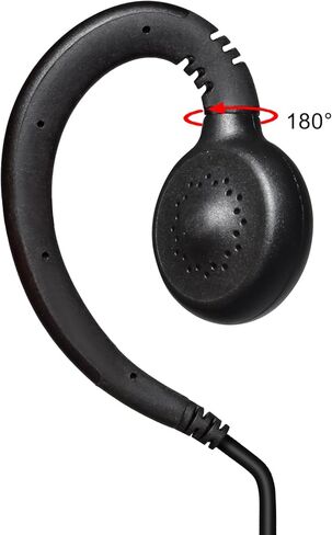 UAYESOK Pep-P13H2 مجموعة أدوات المراقبة لراديو كينوود ثنائي الدبوس لـ Baofeng Retevis H-777 RT21 TYT HYT PUXING جهاز اتصال لاسلكي، خطاف أذن من نوع K مع ميكروفون PTT (أحمر) in Saudi Arabia