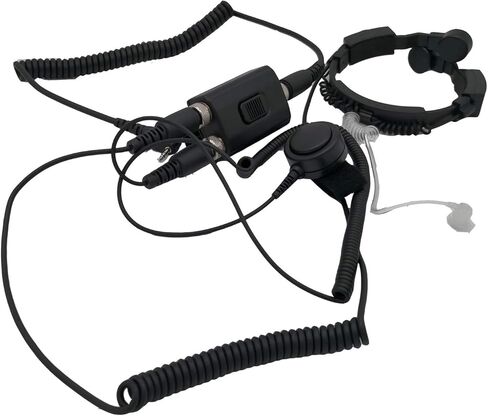 Fumei العسكرية الحلق هيئة التصنيع العسكري السرية الصوتية أنبوب سماعة الرأس التكتيكية مكتب التحقيقات الفدرالي نمط سماعة مع الإصبع PTT متوافق مع Baofeng كينوود TYT HYT 2 دبوس K جاك اتجاهين الراديو in Kuwait