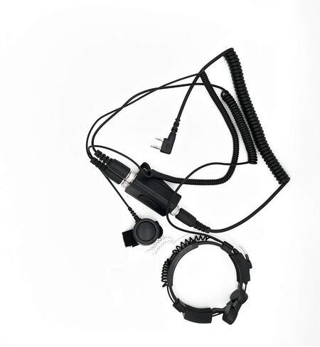 Fumei العسكرية الحلق هيئة التصنيع العسكري السرية الصوتية أنبوب سماعة الرأس التكتيكية مكتب التحقيقات الفدرالي نمط سماعة مع الإصبع PTT متوافق مع Baofeng كينوود TYT HYT 2 دبوس K جاك اتجاهين الراديو in Kuwait