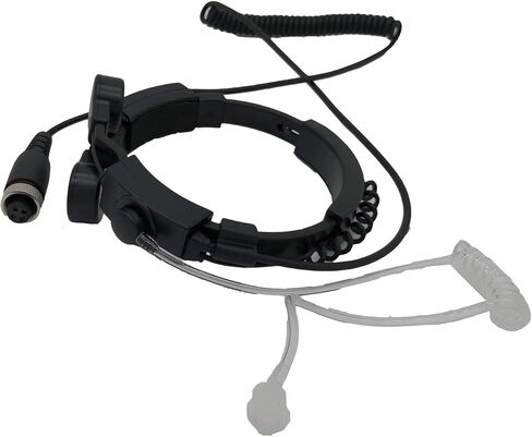 Fumei العسكرية الحلق هيئة التصنيع العسكري السرية الصوتية أنبوب سماعة الرأس التكتيكية مكتب التحقيقات الفدرالي نمط سماعة مع الإصبع PTT متوافق مع Baofeng كينوود TYT HYT 2 دبوس K جاك اتجاهين الراديو in Kuwait