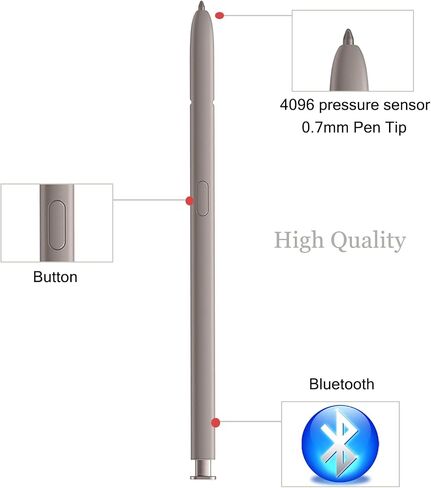Galaxy S24 Ultra S Pen WithBluetooth Replacement for Samsung Galaxy S24 Ultra Stylus Pen S Pen,0.7mm Pen Tip, 4096 Pressure Sensor,EJ-PS928BYEGUS,US Version (Light Gray) in Saudi Arabia