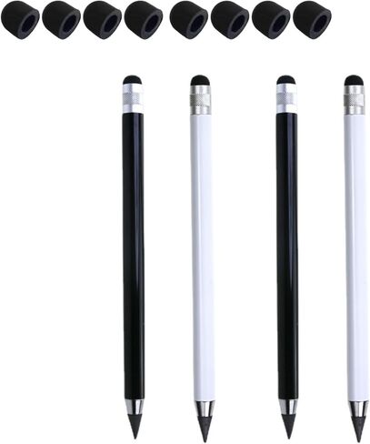 Stylus Pen for iPad, 2 in 1 Stylus Pen Universal for iPad/iPhone All Capacitive Touch Screens, Pencil Writing On Paper for Children/Student (2 Black) in Saudi Arabia