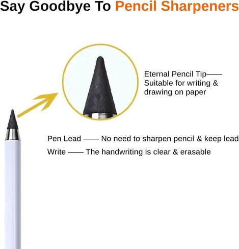 Stylus Pen for iPad, 2 in 1 Stylus Pen Universal for iPad/iPhone All Capacitive Touch Screens, Pencil Writing On Paper for Children/Student (2 Black) in Saudi Arabia
