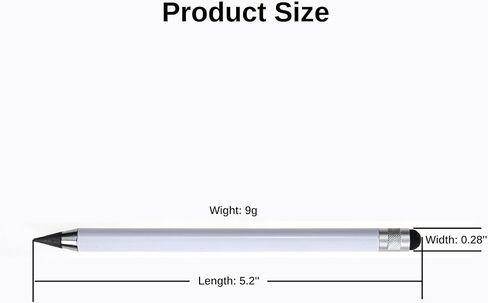 Stylus Pen for iPad, 2 in 1 Stylus Pen Universal for iPad/iPhone All Capacitive Touch Screens, Pencil Writing On Paper for Children/Student (2 Black) in Saudi Arabia