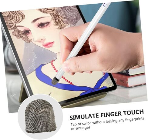 60 Pcs Stylus Cloth Tip Touchscreen Pen Replacement Mesh Fiber Tips Stylus Pen Parts Stylus Pen Cap Pencil Replacement Tip for Pencil Conductive Cloth Stylus High Sensitivity in Saudi Arabia