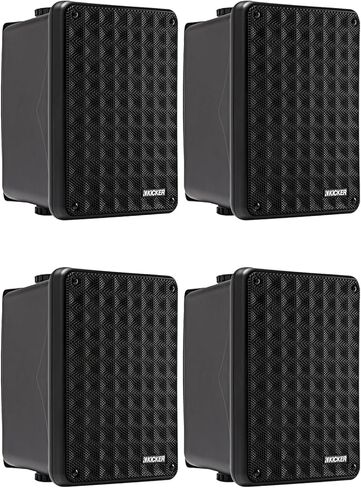 KICKER KB6 6.5" 150 Watt Peak Power 2-Way Full-Range Indoor/Outdoor Black Stereo Speakers (Qty 4) in Saudi Arabia