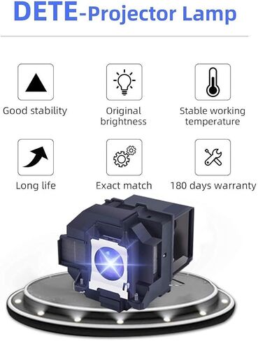 مصباح بروجيكتور بديل لإبسون ELPLP95 EB-2250U /2255U /2265U /5530U /2245U /2155W /5510/2250 /PowerLite 2250U /2255U /5535U /2155W /2265U /5510 /2245U /2065 مصباح بروجيكتور مع مبيت in Kuwait