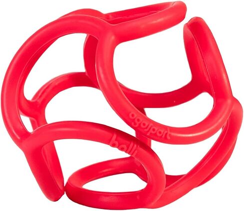 Teething Ring Tactile Sensory Ball Toy for Babies & Kids - Stretchy, Soft Non-Toxic Silicone - Ages 3 Months and up - Blue in Saudi Arabia