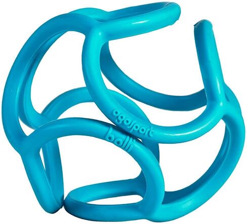 Teething Ring Tactile Sensory Ball Toy for Babies & Kids - Stretchy, Soft Non-Toxic Silicone - Ages 3 Months and up - Blue in Saudi Arabia