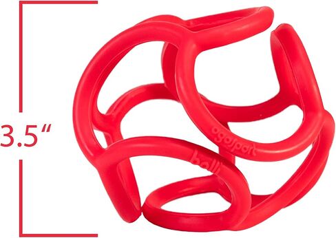 Teething Ring Tactile Sensory Ball Toy for Babies & Kids - Stretchy, Soft Non-Toxic Silicone - Ages 3 Months and up - Blue in Saudi Arabia