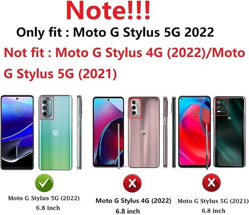 حافظة Moto G Stylus 5G 2022، حافظة Motorola G Stylus 5G 2022 مع واقي شاشة عالي الدقة، [درجة عسكرية 16 قدم. تم اختبار السقوط] حافظة هاتف واقية مقاومة للصدمات لهاتف Moto G Stylus 5G 2022، أزرق in Kuwait