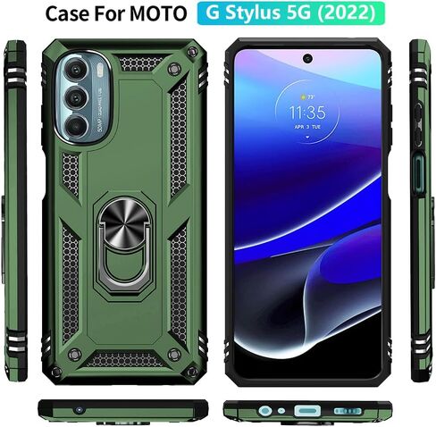 حافظة Moto G Stylus 5G 2022، حافظة Motorola G Stylus 5G 2022 مع واقي شاشة عالي الدقة، [درجة عسكرية 16 قدم. تم اختبار السقوط] حافظة هاتف واقية مقاومة للصدمات لهاتف Moto G Stylus 5G 2022، أزرق in Kuwait
