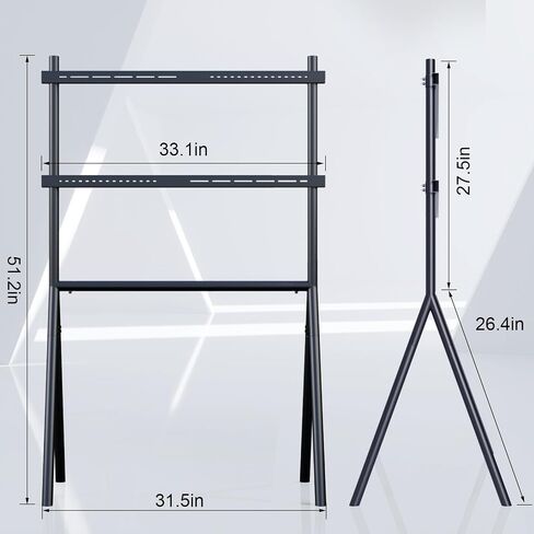 TV Easel Stand - Stylish and Functional Art Easel TV Stand 37"-70" inch LED LCD Screen Adjustable high and Low Ty Stand.TV Mount with 4 Legs for Minimalist Bedroom, livingroom, lstudi (NO Wheels) in Saudi Arabia