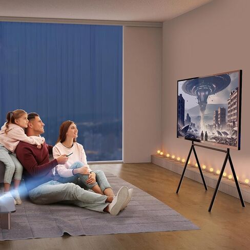 TV Easel Stand - Stylish and Functional Art Easel TV Stand 37"-70" inch LED LCD Screen Adjustable high and Low Ty Stand.TV Mount with 4 Legs for Minimalist Bedroom, livingroom, lstudi (NO Wheels) in Saudi Arabia