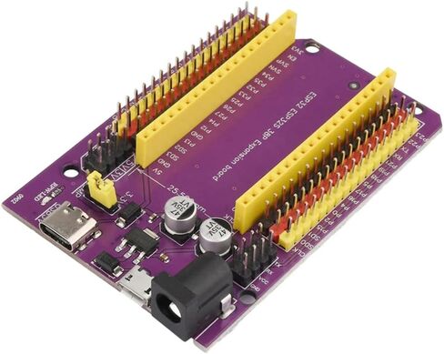 HiLetgo 3pcs ESP32 ESP32S 38 Pin Expansion Board ESP32-DevKitC-32 ESP-WROOM-32 CP2102 Expansion Shield Board Micro USB & USB C/TYPE-C Dual USB WiFi Bluetooth Dual Core Expansion Board in Saudi Arabia