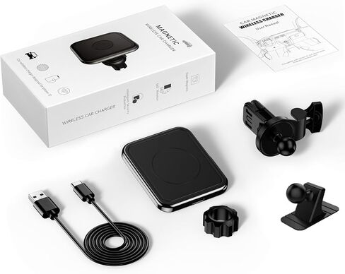 for 15W MagSafe Car Mount Charger,15 W mobile phone holder car with charging function, wireless car charger, for iPhone 15 Pro Max/15 Pro/15 Plus/14/13/12 series,Fast Charging in Saudi Arabia