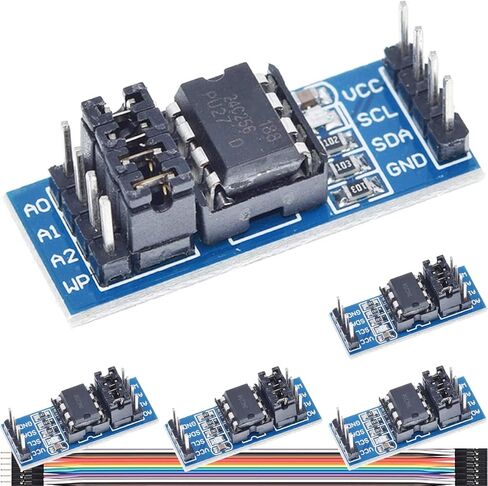 5 قطع وحدة ذاكرة EEPROM AT24C256 رقاقة I2C واجهة تسلسلية وحدة ذاكرة تخزين البيانات على متن الطائرة 8P حامل رقاقة مع مؤشر LED على اللوحة لاردوينو in Saudi Arabia