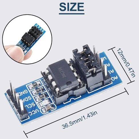 5 قطع وحدة ذاكرة EEPROM AT24C256 رقاقة I2C واجهة تسلسلية وحدة ذاكرة تخزين البيانات على متن الطائرة 8P حامل رقاقة مع مؤشر LED على اللوحة لاردوينو in Saudi Arabia