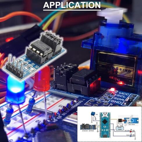 5 قطع وحدة ذاكرة EEPROM AT24C256 رقاقة I2C واجهة تسلسلية وحدة ذاكرة تخزين البيانات على متن الطائرة 8P حامل رقاقة مع مؤشر LED على اللوحة لاردوينو in Saudi Arabia