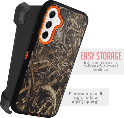 for Samsung Galaxy S23 FE Case, Rugged & and Durable, with Port Protection, Includes Holster Belt Clip Kickstand with Built-in Screen Protector Black in Saudi Arabia