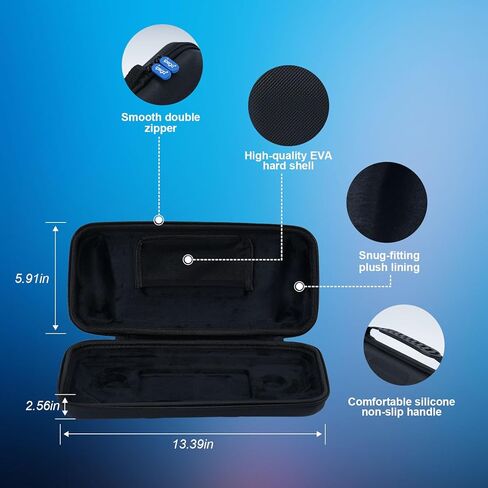 حقيبة حمل 12 في 1 من RCstyle لبوابة Ps مع حافظة جلدية شفافة لبوابة PS5، وواقي شاشة مع 4 مقابض إبهام، وحقيبة يد سفر محمولة ذات هيكل صلب لمجموعة ملحقات بوابة Ps in Kuwait