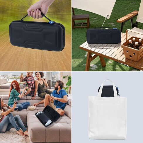 حقيبة حمل 12 في 1 من RCstyle لبوابة Ps مع حافظة جلدية شفافة لبوابة PS5، وواقي شاشة مع 4 مقابض إبهام، وحقيبة يد سفر محمولة ذات هيكل صلب لمجموعة ملحقات بوابة Ps in Kuwait