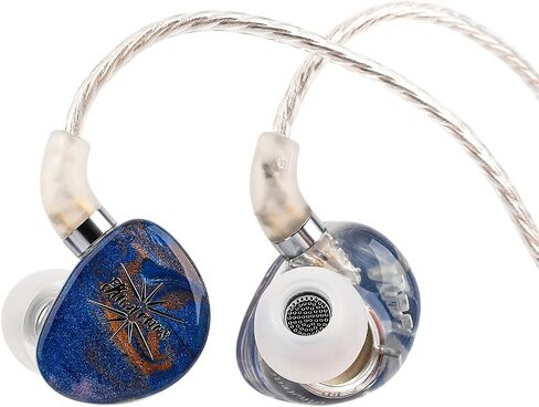 Linsoul Kiwi Ears x Crinacle: Singolo in Ear Monitor, 11mm Dynamic Driver Wired Earbuds, HiFi IEM Gaming Earbuds with KARS, Detachable IEM Cable for Musician Studio (Blue) in Saudi Arabia