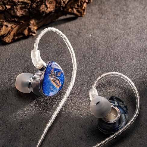 Linsoul Kiwi Ears x Crinacle: Singolo in Ear Monitor, 11mm Dynamic Driver Wired Earbuds, HiFi IEM Gaming Earbuds with KARS, Detachable IEM Cable for Musician Studio (Blue) in Saudi Arabia
