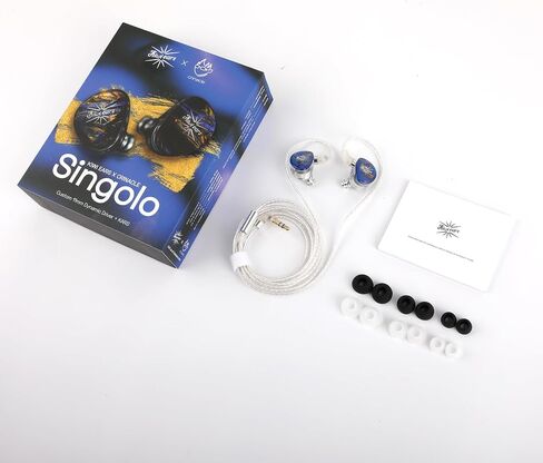 Linsoul Kiwi Ears x Crinacle: Singolo in Ear Monitor, 11mm Dynamic Driver Wired Earbuds, HiFi IEM Gaming Earbuds with KARS, Detachable IEM Cable for Musician Studio (Blue) in Saudi Arabia