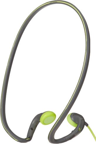 سماعة أذن Sennheiser PMX 684i للياقة البدنية والجري وركوب الدراجات/سماعة أذن خفيفة للغاية متوافقة مع سماعات رأس Apple/iPhone/iPad ذات شريط حول الرقبة باللون الرمادي/الأخضر مقاومة للعرق والماء in Saudi Arabia