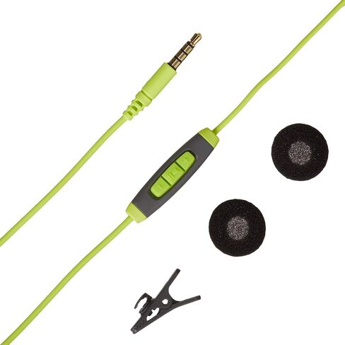 سماعة أذن Sennheiser PMX 684i للياقة البدنية والجري وركوب الدراجات/سماعة أذن خفيفة للغاية متوافقة مع سماعات رأس Apple/iPhone/iPad ذات شريط حول الرقبة باللون الرمادي/الأخضر مقاومة للعرق والماء in Saudi Arabia