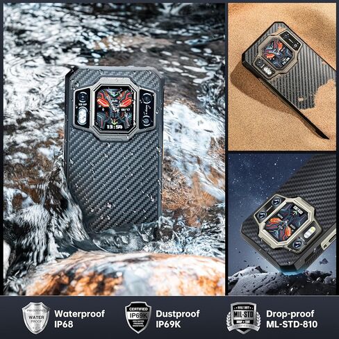 هاتف ذكي متين OUKITEL WP30 Pro 5G غير مقفل - 24 جيجابايت + 512 جيجابايت 6.78 بوصة FHD + ثماني النواة هواتف Android 13، كاميرا أمامية 108 ميجابكسل + 32 ميجابكسل، بطارية 11000 مللي أمبير في الساعة، هاتف خلوي سريع الشحن 120 وات، IP68 مقاوم للماء، NFC in Kuwait