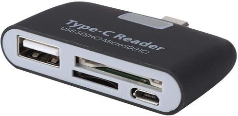 Type C Card Reader, Multi in 1 USB 3.1 Type C Memory Card Reader with USB/SD/TF/Micro USB Port Support OTG Function for , for Mac Mini, PCs and Laptops(Black) in Saudi Arabia