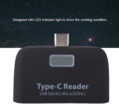 Type C Card Reader, Multi in 1 USB 3.1 Type C Memory Card Reader with USB/SD/TF/Micro USB Port Support OTG Function for , for Mac Mini, PCs and Laptops(Black) in Saudi Arabia
