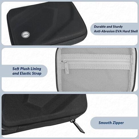 Wolfteeth External Hard Drive Portable Carrying Case,Hard Shell Electronic Accessories Organizer Bag,Travel Carrying Case for Power Bank,Chargers,Digital Voice Recorders (Empty Case Only) Black 132601 in Saudi Arabia